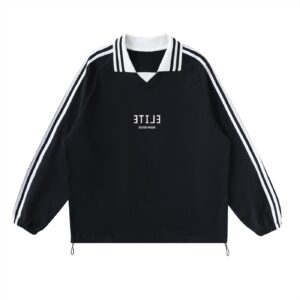 ELITE Striped Collar Sweatshirt