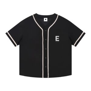 Contrast Piped Button-Up Jersey