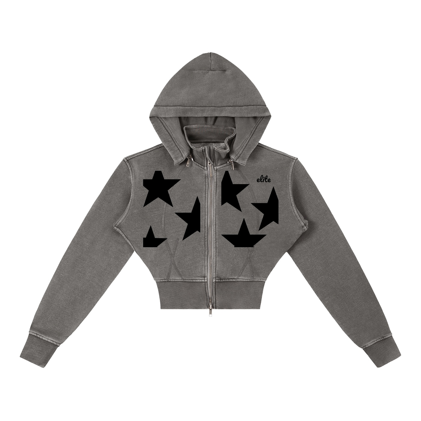 ELITE Vintage Cropped Hoodie - Image 5