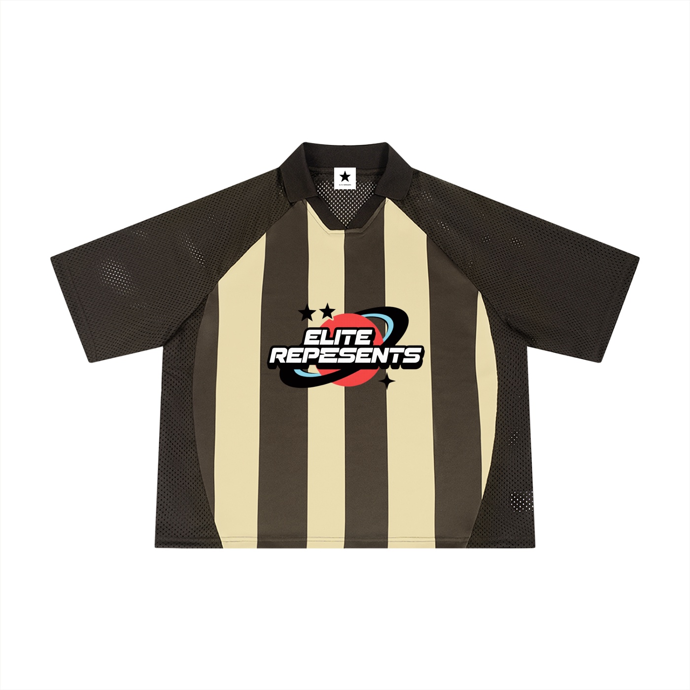 Unisex Striped Mesh Boxy Soccer Jersey - Image 5