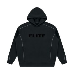 Unisex Oversized Piping Fleece Hoodie